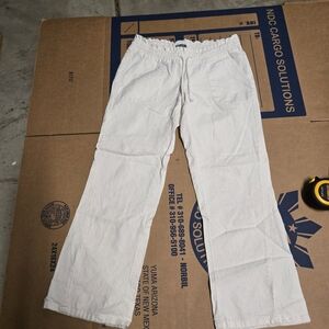 White Casual Pants
